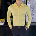 Camisa social masculina amarelo - Estilo Man