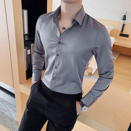 Camisa social masculina cinza - Estilo Man